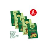 Milat Dubai Çikolatası Fıstıklı 60 gr (5 ADET)
