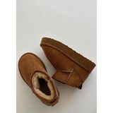 Milaya Shoes Cherry Içi Tüylü Süet Kışlık Kadın Bot Ayakkabı - Taba