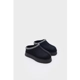 MİLAYA SHOES LOTUS İÇİ TÜYLÜ ŞERİT DESENLİ KADIN TERLİK