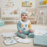 Milays Gaye Bebe Ayıcık Kulak Detaylı 0-3 Ay 10 Lu Hastane Çıkış Zıbın Takımı - 0 - 2 Yaş - Mavi