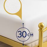 Milays Micro Polyester Dokulu Sıvı Geçirmez Full Fitted Kenarlı Yatağı Tam Koruyan Alez Tek/çift Kişilik - 100 x 200 cm - Ahşap - Beyaz