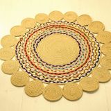 Milda Jüt Kilim 04, Yuvarlak, El Örgüsü, 140X140