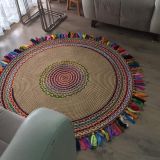 Milda Jüt Kilim 15, Yuvarlak, Hasır, 200X200