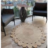 Milda Jüt Kilim 40, Yuvarlak, El Örgüsü, 120X120