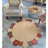 Milda Jüt Kilim 47, Yuvarlak, El Örgüsü, 140X140