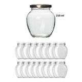 Milea 14 Adet 210 Ml Şeffaf Cam Yumurta Model Konserve Kavanozu Gold Metal Kapaklı