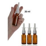 Milea 3 Adet Amber Cam Burun Sprey Şişesi 20 ml