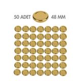 Milea 50 Adet Gold Kapak Metal Kavanoz Kapağı – 48 mm (105 cc kavanozlara uyumlu)