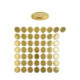 Milea 50 Adet Gold Kavanoz Kapağı – 63 mm (370 ml ve 210 ml kavanozlara uyumlu)