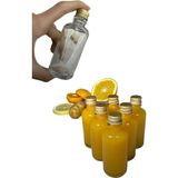 Milea 6 Adet Cam Shot Şişesi Sızdırmaz Metal Kapaklı Hediyelik Koku Süs Çok Amaçlı Kavanoz 50ML