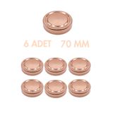Milea 6 Adet Derin Bronz Metal Ergo Bebek Mama Reçel Fıstık Ezmesi Kavanoz Kapağı – 70 mm (255 cc-350 cc-545 cc kavanozlara uyumlu)