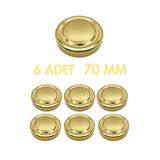 Milea 6 Adet Derin Gold Metal Ergo Bebek Mama Reçel Fıstık Ezmesi Kavanoz Kapağı – 70 mm (255 cc-350 cc-545 cc kavanozlara uyumlu)
