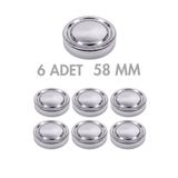 Milea 6 Adet Derin Gümüş Metal Ergo Bebek Mama Reçel Fıstık Ezmesi Kavanoz Kapağı – 58 mm (156 cc kavanozlara uyumlu)