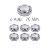 Milea 6 Adet Derin Gümüş Metal Ergo Bebek Mama Reçel Fıstık Ezmesi Kavanoz Kapağı – 70 mm (255 cc-350 cc-545 cc kavanozlara uyumlu)