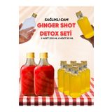 Milea 8li Sağlıklı Cam Ginger Detox Shot Hediyelik Koku Esans Şişesi