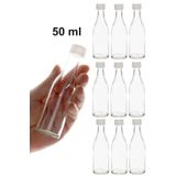 Milea 9 Adet Kışlık Sos Marmelat Sirke Yağ Sızdırmaz Kapaklı Şeffaf Sosluk Cam Şişe 50 ml