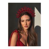 Milena Collection Kırmızı Kına Gecesi Gelin Tacı – Taşlı Bindallı After Tacı