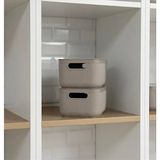 Milena Life 2,4 Lt Kapaklı Çok Amaçlı Saklama Kutusu – 2 Adet Plastik Düzenleyici Organizer - Gri