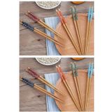 Milena Life 5 Li Set Bambu Çin Çubuğu Chopstick Yıkanabilir Ve Kullanılabilir 10 Çift 20 Çubuk