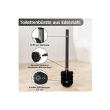 Milena Life Şık Ve Dayanıklı Metal Sap Siyah Tuvalet Fırçası – Hijyenik Wc Temizlik Fırçası (34X7 CM | 1 ADET)