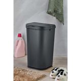 Milenay 45 Litre Otomatik Kapaklı Çamaşır Sepeti Kirli Sepeti Banyo Seti Koku Hapseden Banyo Düzenleyici