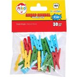 mileo ahşap mandal 25 mm renkli 1827 (30 lu paket) - Yok