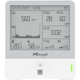 Milesight Iot Kapalı Ambiyans Izleme Sensörü Lorawan Sıcaklık Nem Co2 Pır Işık Tvoc Hpa Pm 2.5 PM10 O3 E-Ink - Siyah