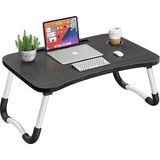 Miletus Laptop Sehpası Ders Çalışma Masası Çocuk Çalışma Yatak Sehpası Ders Masası - 60 x 40 x 26 cm - Siyah