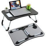 Miletus Laptop Sehpası Ders Çalışma Masası Çocuk Çalışma Yatak Sehpası Ders Masası Pembe - 60 x 40 x 28 cm - Siyah
