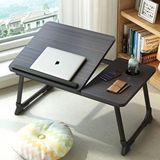 Miletus Yükseklik Ayarlı Laptop Sehpası Bilgisayar Sehpası Laptop Altlığı Yatak Sehpası - 55x32x24 - Siyah