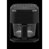 Miline 4 lt Cam Hazne Yağsız Airfryer Sıcak Hava Fritözü Zamanlayıcı ve Tek Hazne Özellikli - Siyah