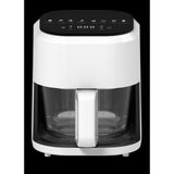 Miline Cam Hazne 4lt Airfryer Sıcak Hava Fritözü - Beyaz