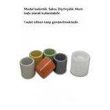 Milinza Beton Saksı Silikon Kalıbı, Beton Kalemlik Kalıbı, Beton Harcı, Taş Tozu , Alçı Döküm Kalıbı