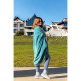 Milk And Honey Mooder Giyilebilir Softwell Battaniye Pastel Turkuaz rengi *BROŞ HEDİYELİ