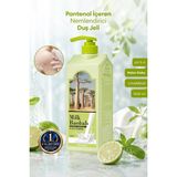 Milk Boabab Pantenol İçeren Nemlendirici Duş Jeli Original Body Wash (Lime & Basil) - 1000 ml