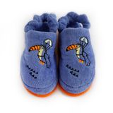 Milk Moo Soft Cuddles Çocuk Ev Terliği, Uçan Tukan Desenli,%100 Pamuk Kadife, Kaydırmaz Taban, 29-30 numara 20 cm