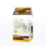milk shake Milk Color Eko Kalıcı Saç Boyası Seti 7 Orta Kumral