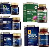 Milk Thistle 60 Tablet + Biotin + Çinko + D3 Vitamini + B Vitamini 60 Tablet
