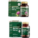 Milk Thistle 60 Tablet + Bromelain 500 Mg 60 Kapsül