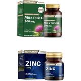 Milk Thistle 60 Tablet + Çinko ( Zinc ) Takviyesi 15 Mg 100 Tablet