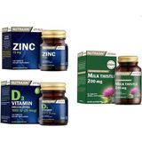 Milk Thistle 60 Tablet + D3 Vitamini 120 Tablet + Çinko (Zinc) 100 Tablet