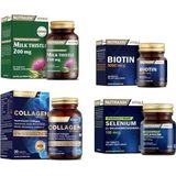 Milk Thistle 60 Tablet + Hidrolize 30 Tablet + Biotin 30 Tablet+Selenyum 100 Tablet