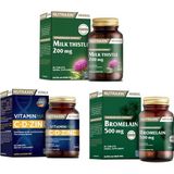 Milk Thistle 60 Tablet + Vitamin Max (C,d,zinc) 60 Tablet + Bromelain 60 Kapsül