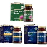 Milk Thistle 60 Tablet + Vitamin Max (C,d,zinc)60 Tablet + Magnesium 60 Tablet