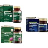 Milk Thistle 60 Tablet+Bromelain 500 Mg 60 Kapsül + Chromium Picolinate (Krom) 90 Tablet