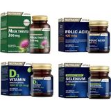 Milk Thistle 60 Tablet+Selenyum 100 Tablet+Folik Asit 100 Tablet+ D3 120 Tablet
