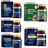Milk Thistle 60 Tablet+Selenyum+Biotin+Vitamin Max(C,d,zinc)+B Vitamin Complex