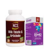 Milk Thistle Artichoke Zerdeçal 180 Tablet+Vitamin D3 K2 20 ml