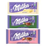Milka Fındıklı, Çilekli Yoğurtlu ve Beyaz Çikolata Paketi Milka Fındıklı, Çilekli Yoğurtlu ve Beyaz Çikolata Paketi 3 Adet