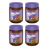Milka Kakaolu Fındık Ezmesi, Sürülebilir Çikolatalı Fındık Kreması, 350 gr, 4'lü Paket